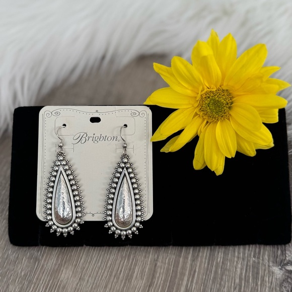 💓 BRIGHTON Rare Retired Telluride Teardrop French Wire Earrings - Picture 2 of 7